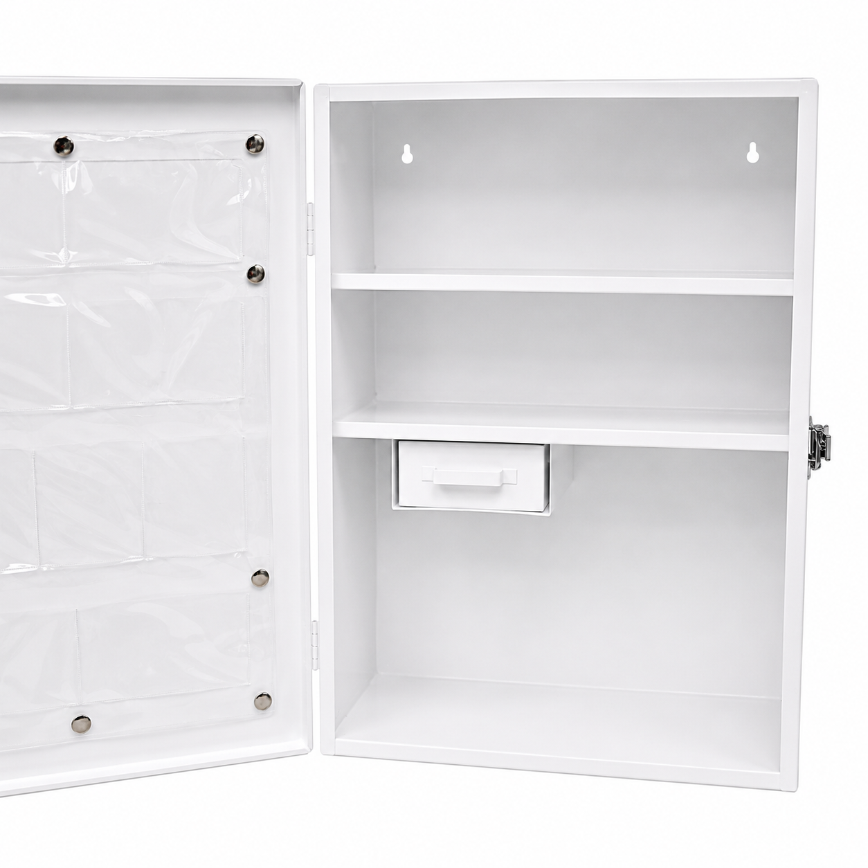 Large Metal First Aid Cabinet, Empty, 47 cm × 35 cm × 18 cm