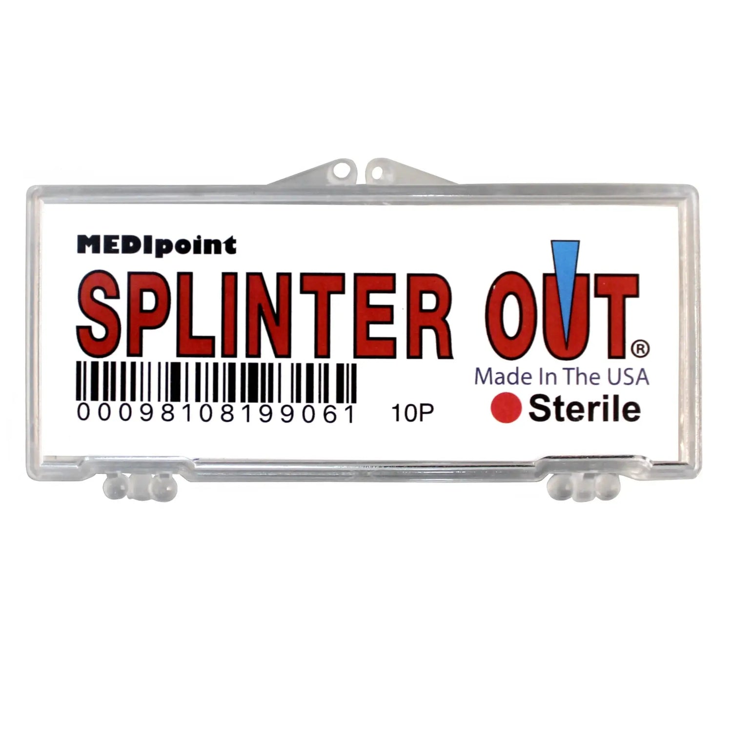 Sterile splinter remover tool with tri-bevel tip for safe splinter removal