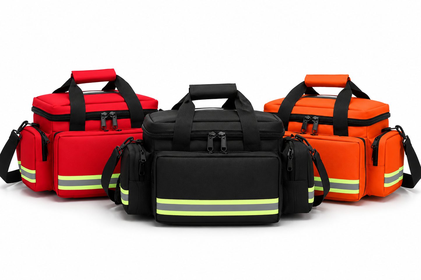Medium EMS Trauma Response Bag with Reflective Stripes, Empty