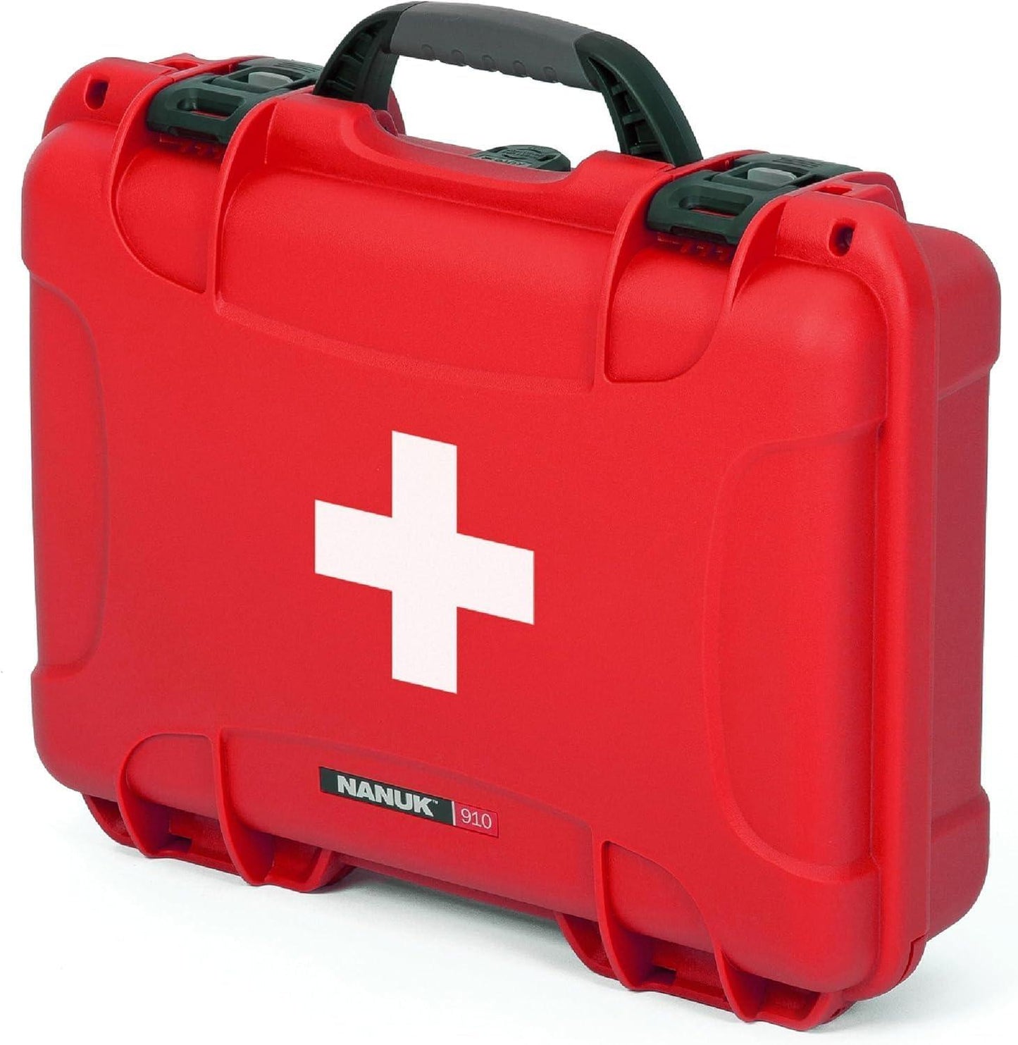 NANUK 910 First Aid Waterproof and Durable Case with First Aid Logo