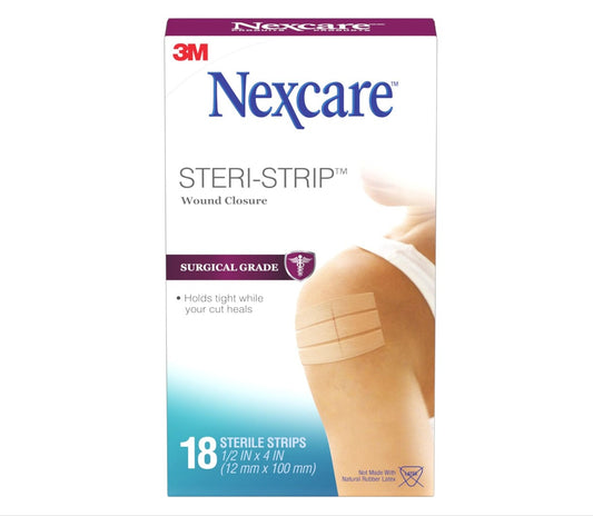 Nexcare Steri-Strip Wound Closures, 1/2 IN x 4 IN, 18/Pack