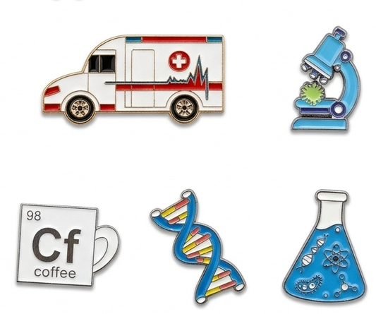 Medical & Science Enamel Lapel Pin Collection