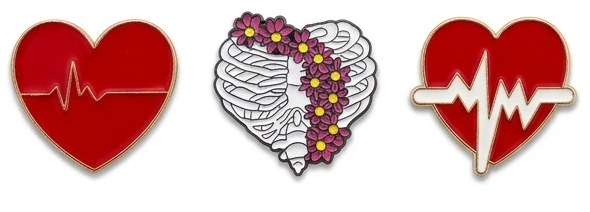Cardiology & Heart Anatomical Enamel Lapel Pin Collection