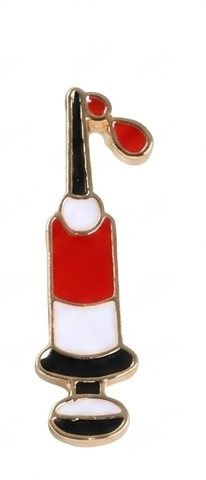 Heart Stethoscope & Rhinestone Enamel Lapel Pin