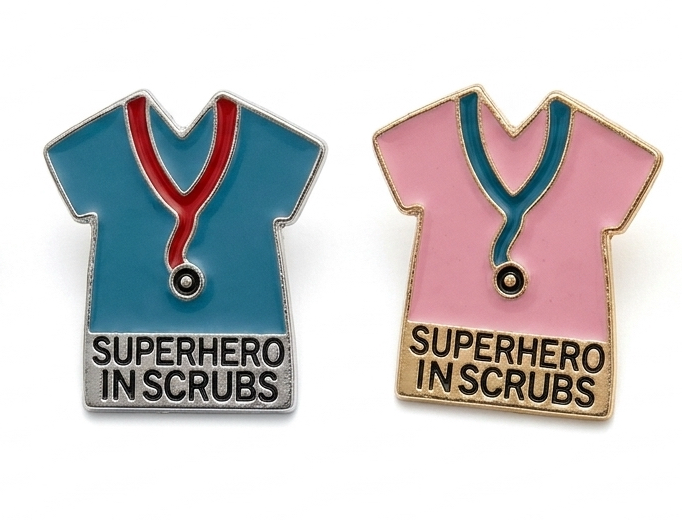 Healthcare Superhero Enamel Lapel Pins