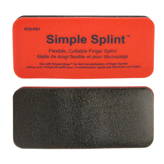 Padded Aluminum Malleable Foam Splint, 4.25” x 2”, Finger Splint First Aid Plus