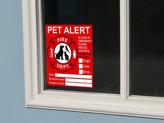 Pet Alert Fire Rescue Sticker, Emergency Pets Inside Window Decal First Aid Plus