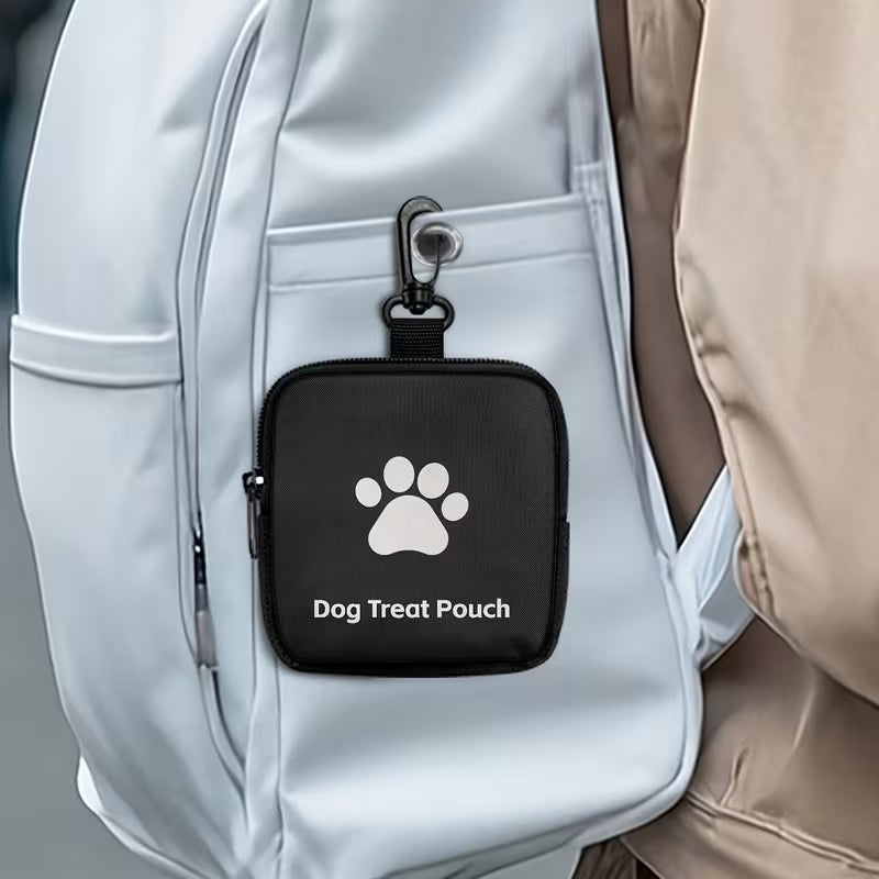 Portable Dog Treat Pouch for Training with Carabiner Clip