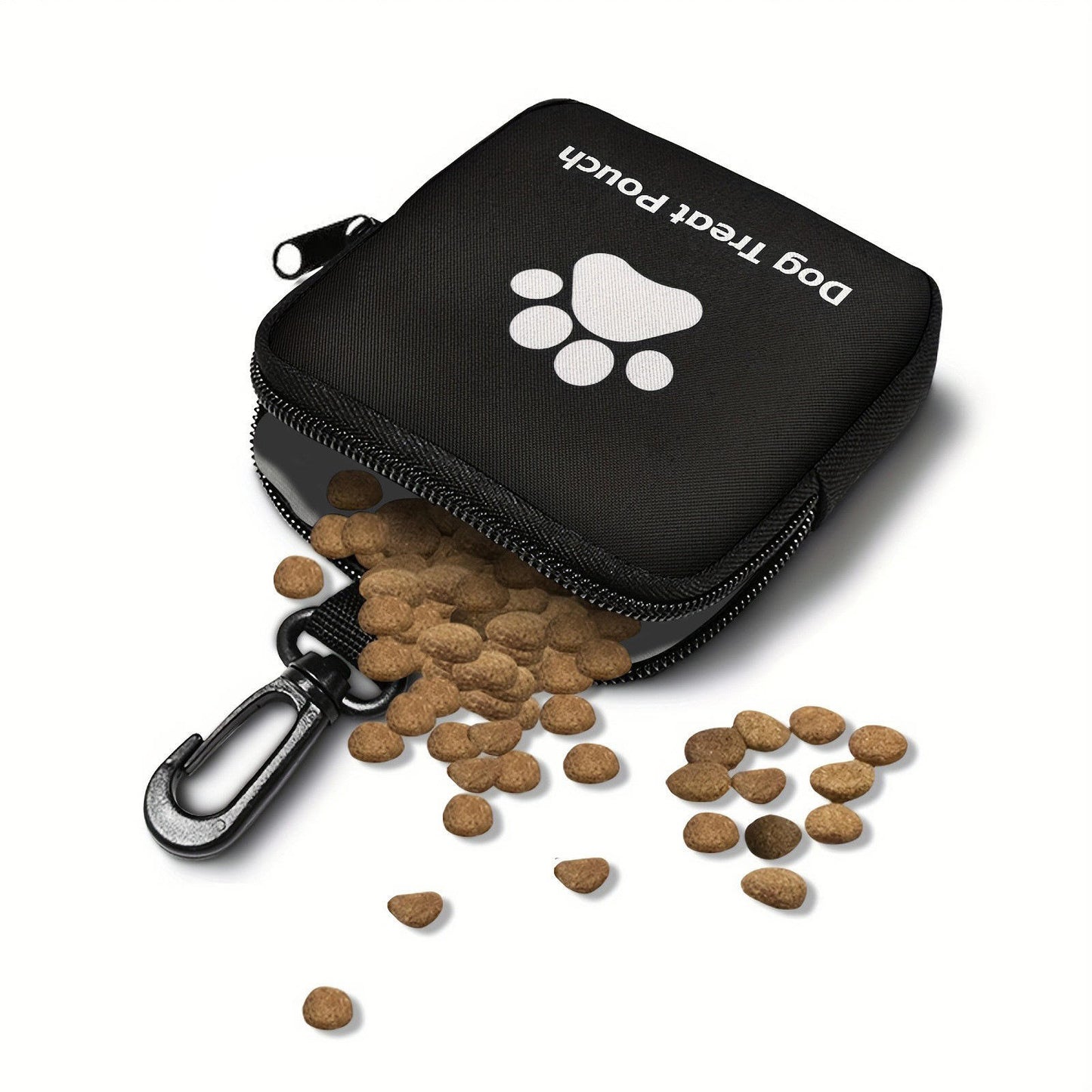 Portable Dog Treat Pouch for Training with Carabiner Clip
