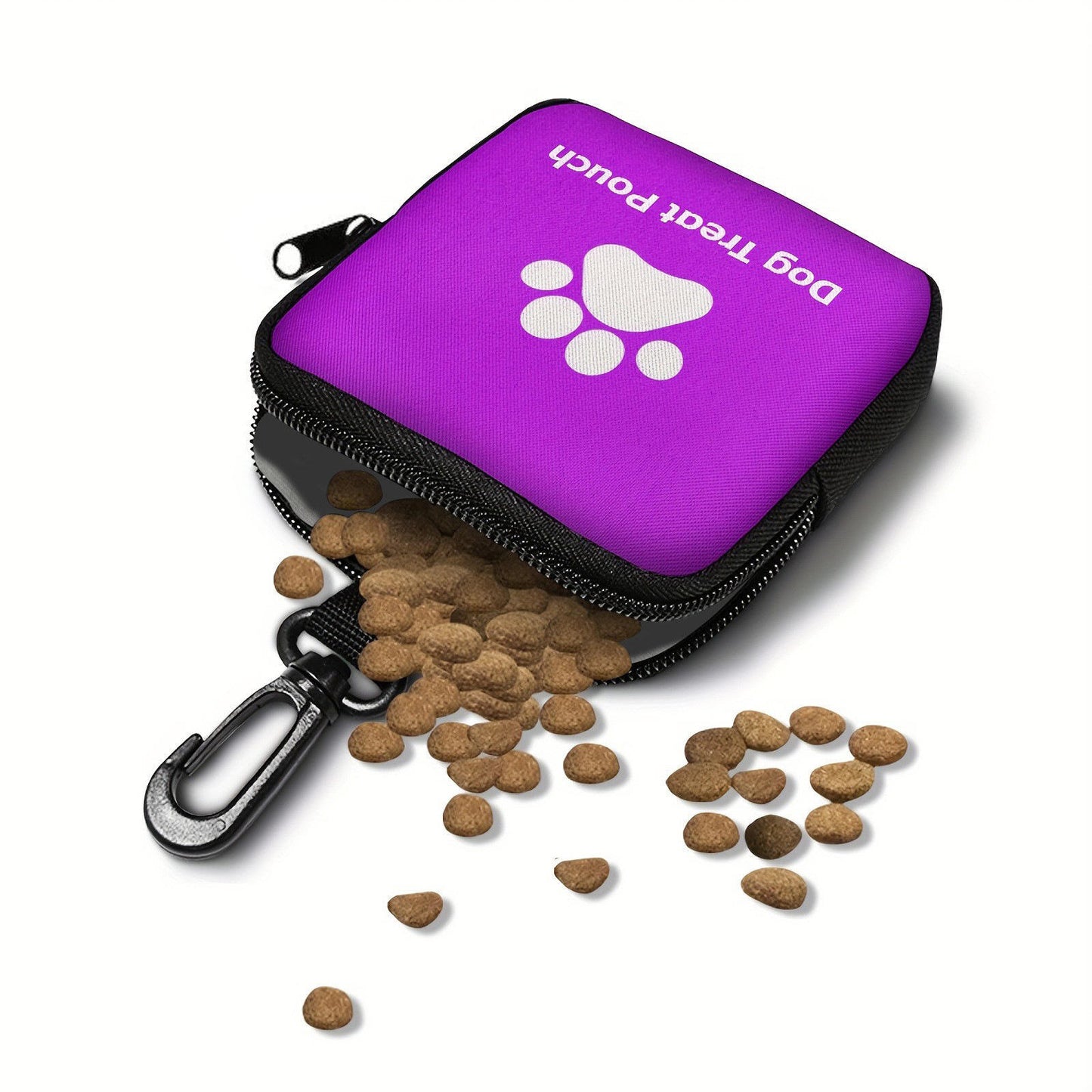 Portable Dog Treat Pouch for Training with Carabiner Clip
