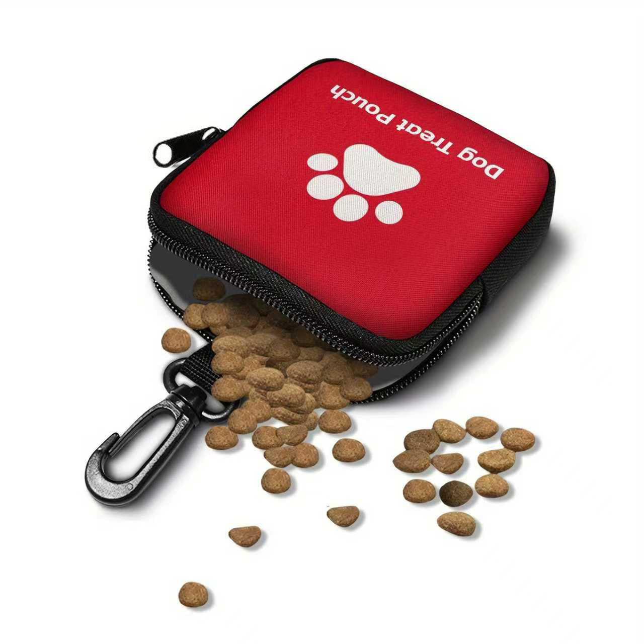 Portable Dog Treat Pouch for Training with Carabiner Clip