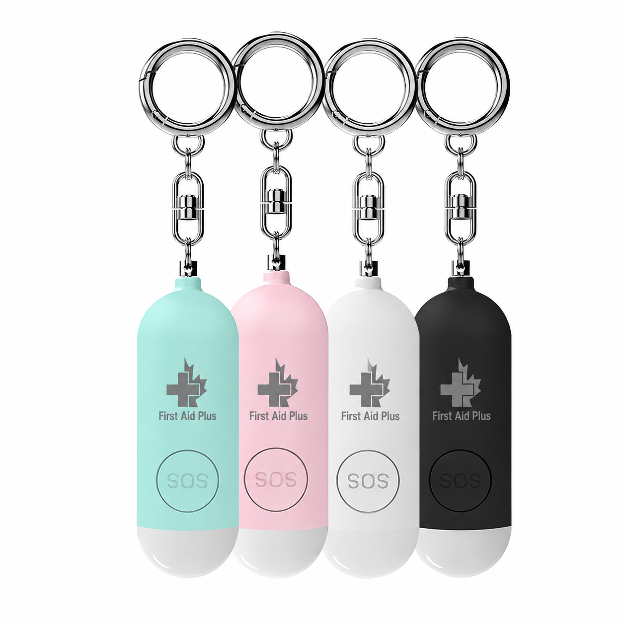 Rechargeable Personal Safety Alarm Keychain with Flashlight