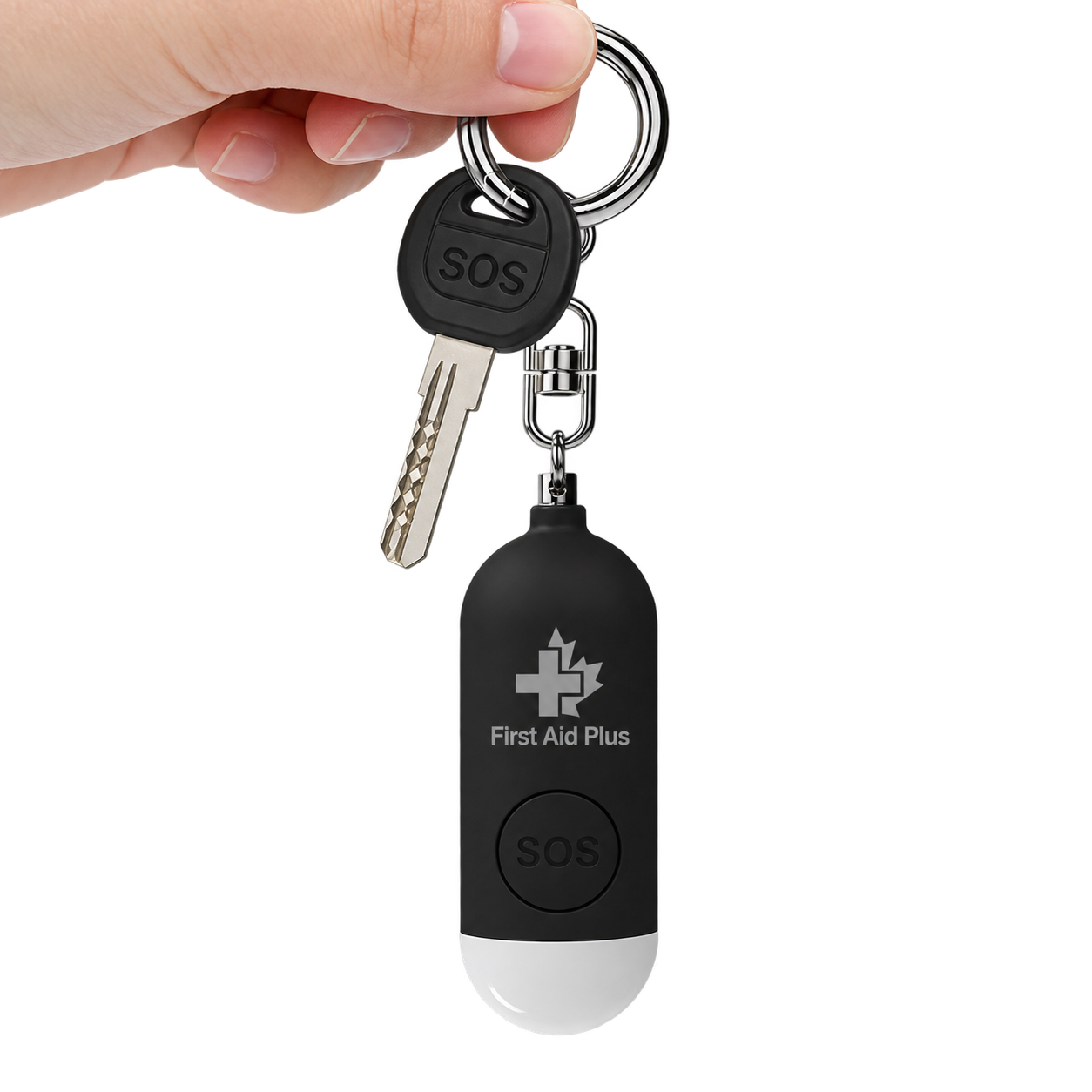Rechargeable Personal Safety Alarm Keychain with Flashlight