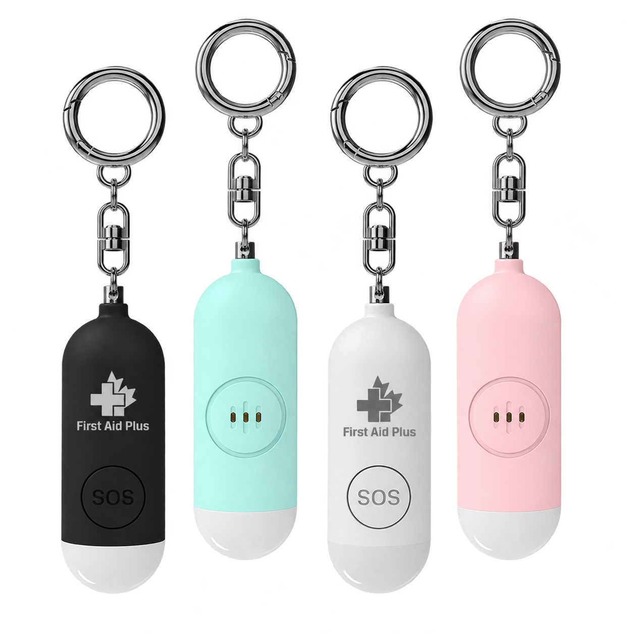 Rechargeable Personal Safety Alarm Keychain with Flashlight