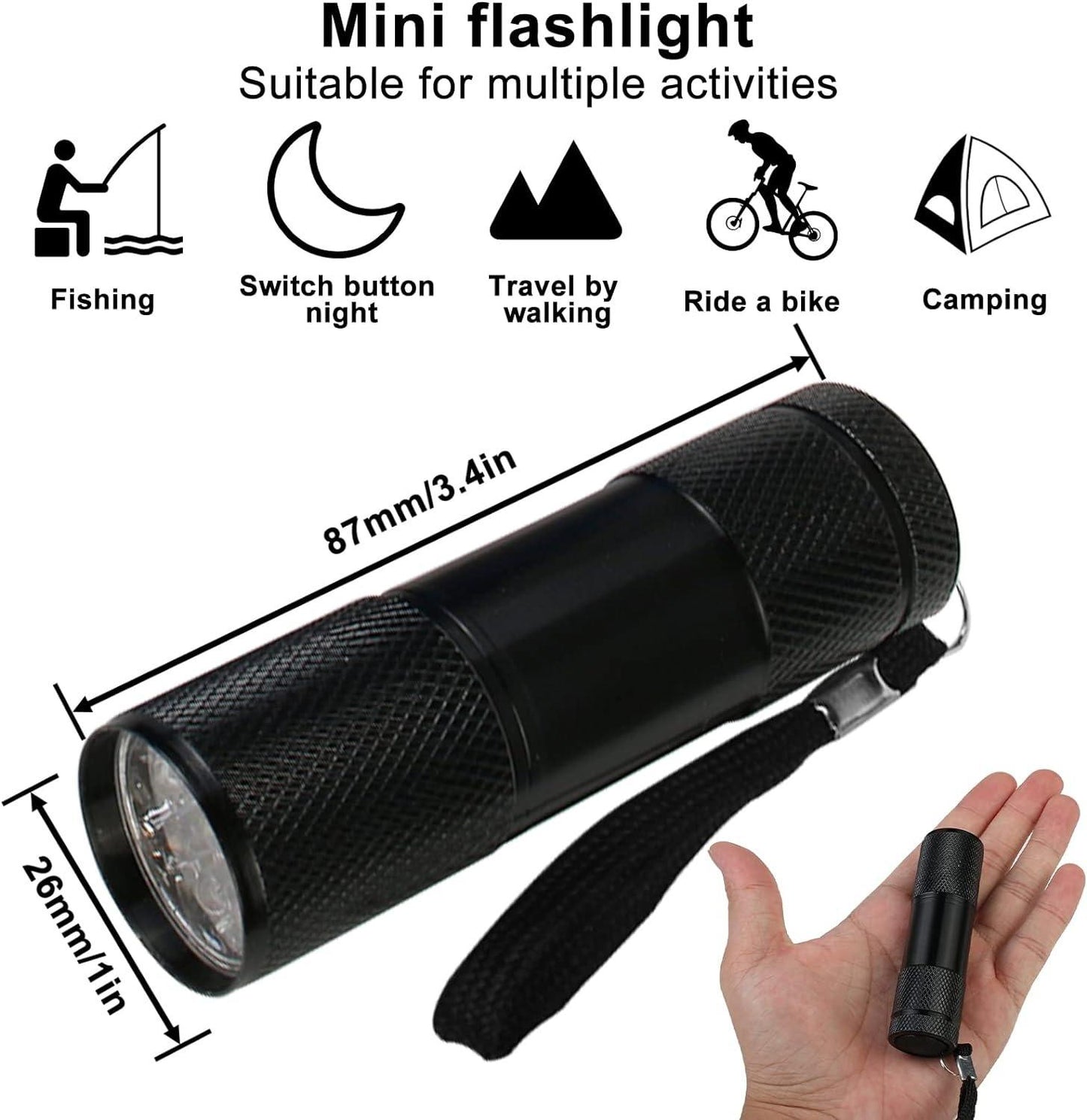 Portable UV LED Black Light Torch