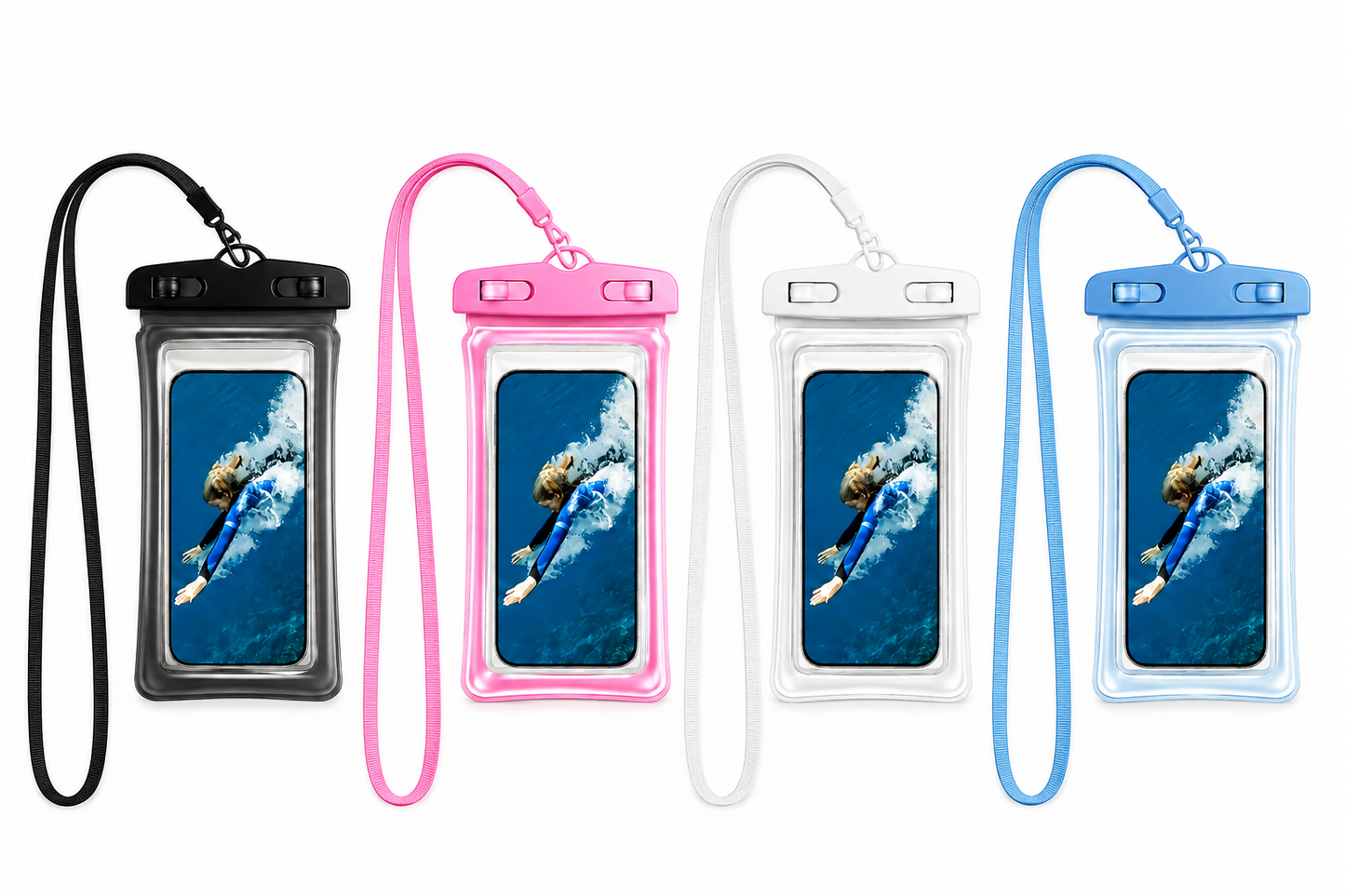 Universal Floating and Waterproof Phone Pouch with Lanyard