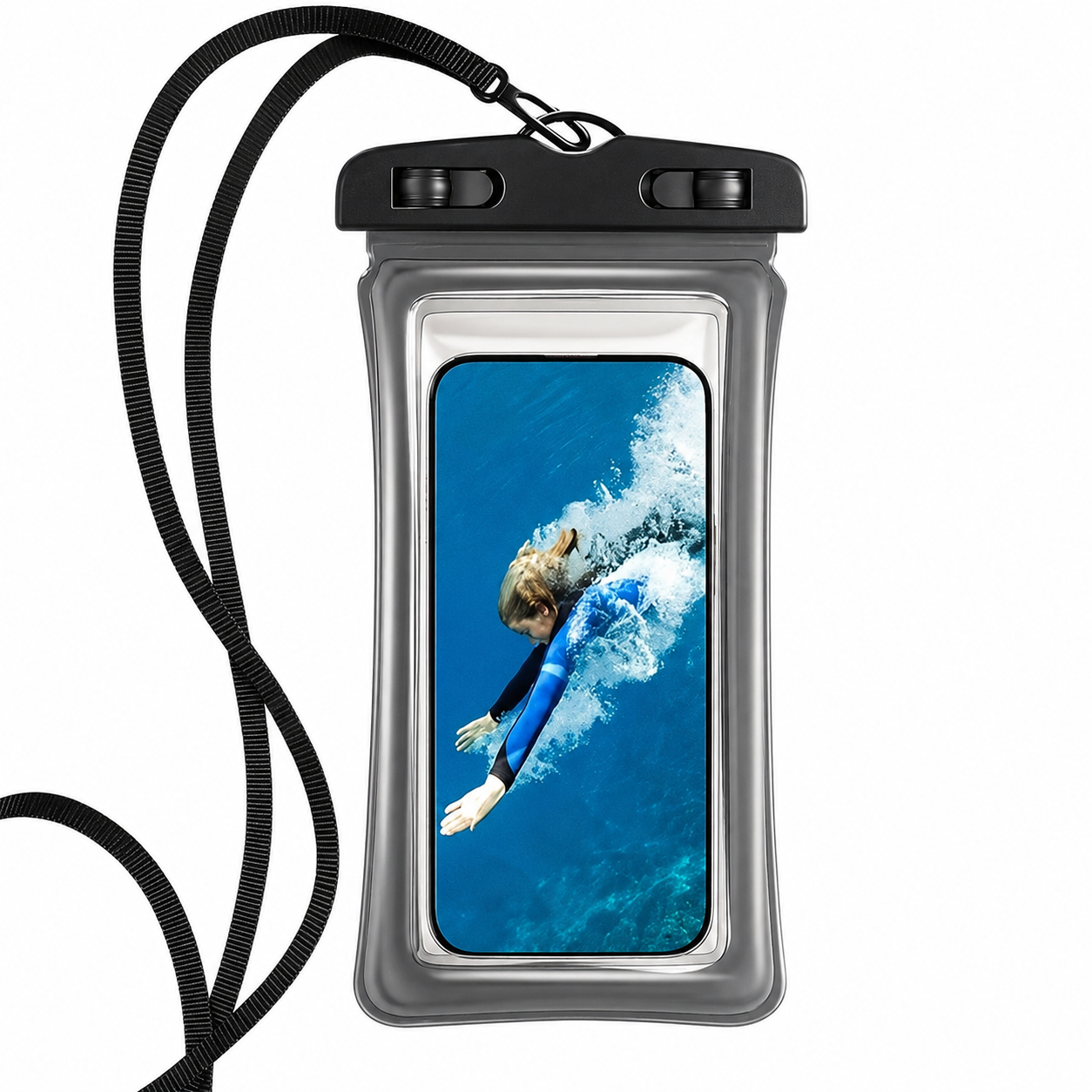 Universal Floating and Waterproof Phone Pouch with Lanyard