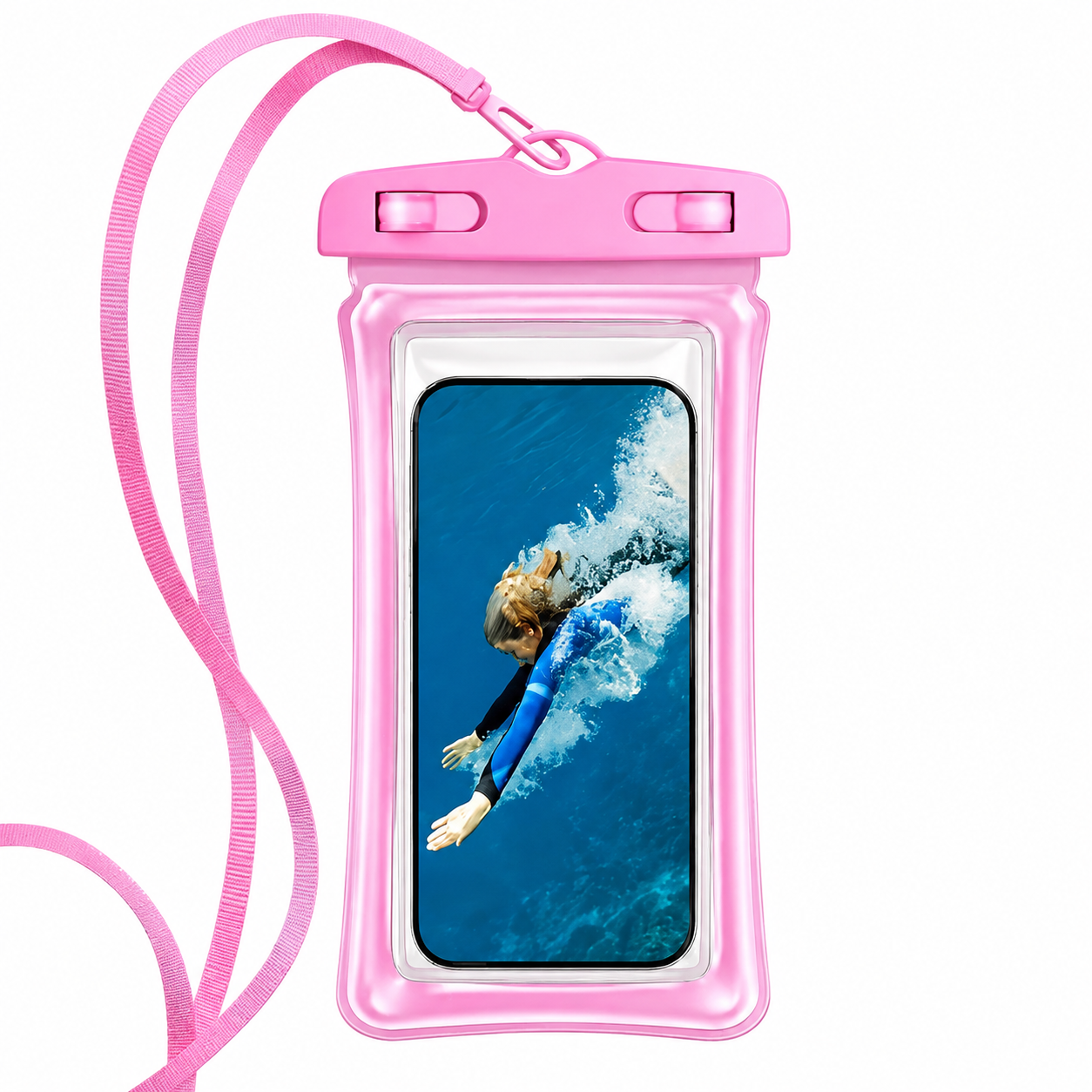 Universal Floating and Waterproof Phone Pouch with Lanyard