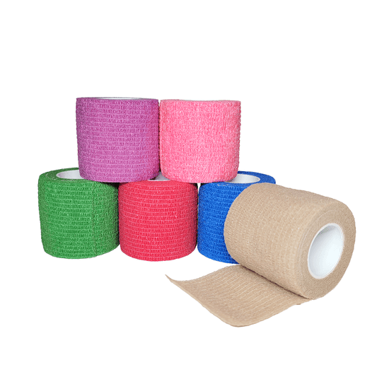 Cohesive Bandage, 2" x 5 YD, Self-Adhering Wrap Bandage - First Aid Plus 