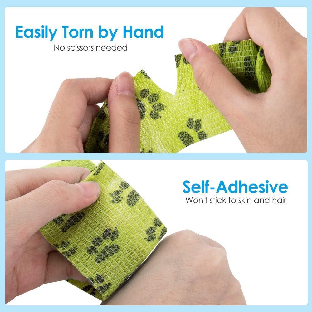 Cohesive Bandage, Veterinarian Wrap, 2" x 5 YD, Self-Adhering Wrap Bandage - First Aid Plus 