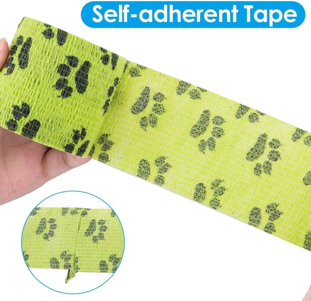 Cohesive Bandage, Veterinarian Wrap, 2" x 5 YD, Self-Adhering Wrap Bandage - First Aid Plus 
