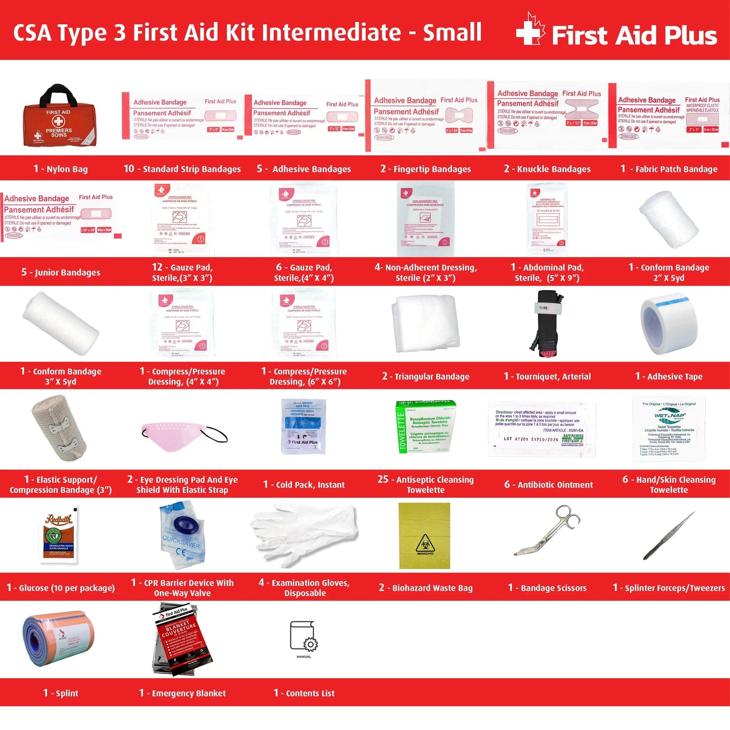 CSA First Aid Kit Type 3 Intermediate - Small - First Aid Plus
