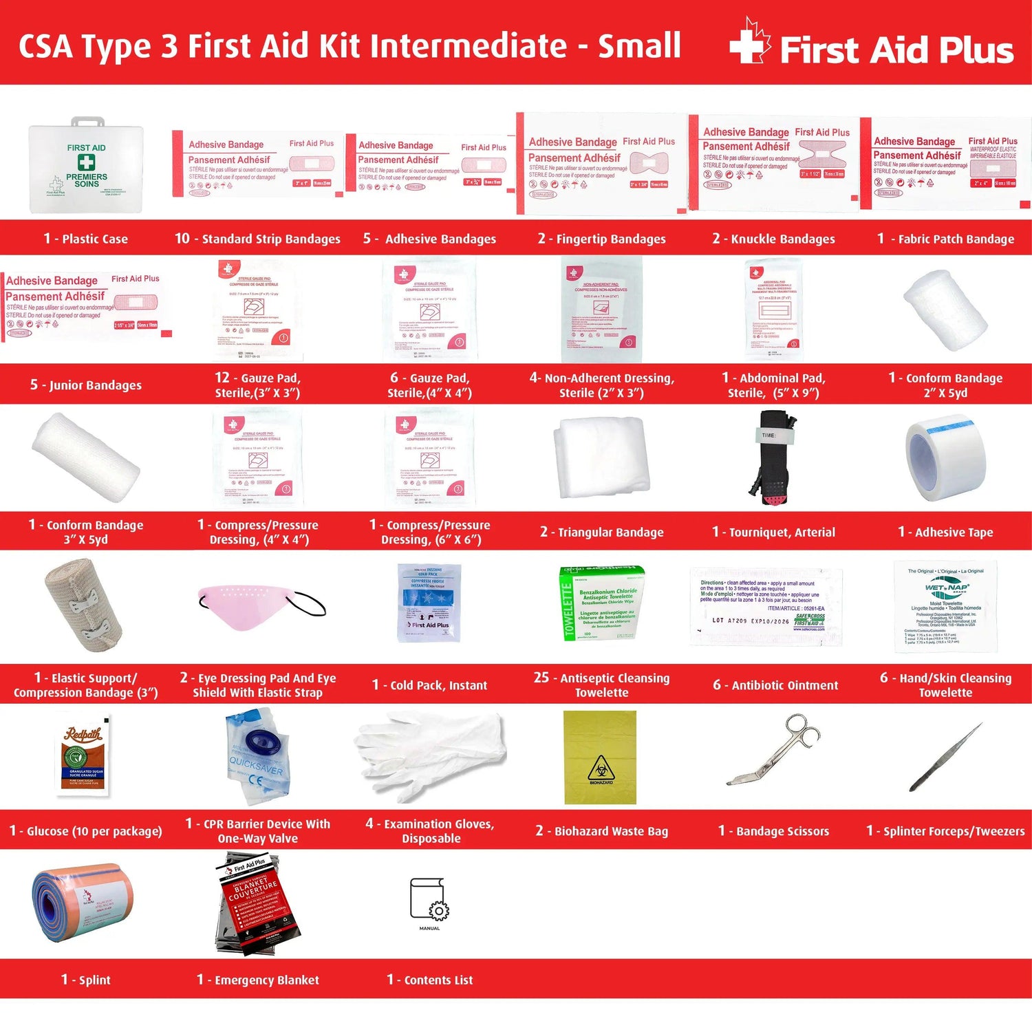 CSA First Aid Kit Type 3 Intermediate Small First Aid Plus