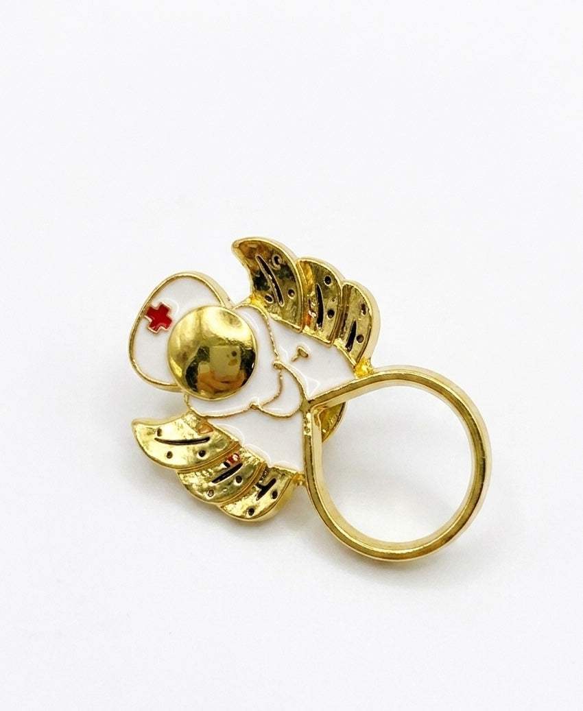 Medical Angel &amp; Heart Stethoscope Enamel Stethoscope Lapel Pins