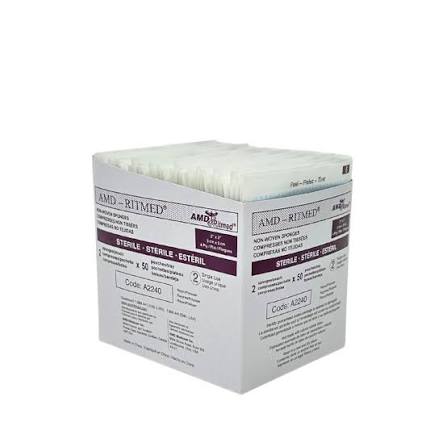 Sterile 4-Ply Non-Woven Medical Gauze Sponges Lint Free Absorbent
