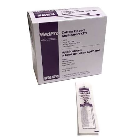 MedPro 3 Inch Medical Cotton Tipped Applicators 200 Count Pack