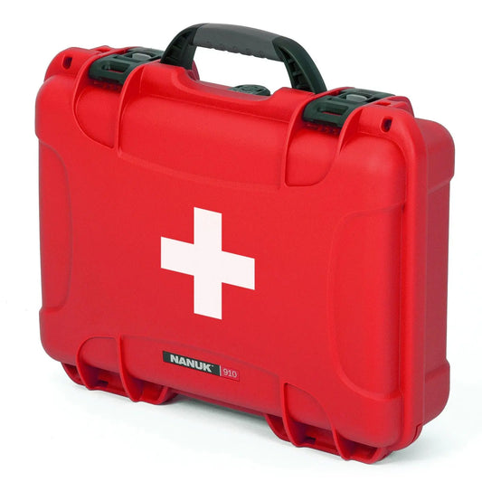 NANUK 910 First Aid Waterproof and Durable Case with First Aid Logo First Aid Plus