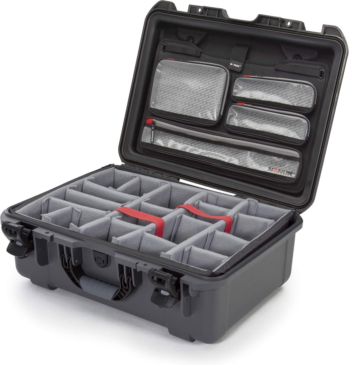 NANUK 940 EMS Waterproof and Durable Case with Lid Organizer and Padded Divider