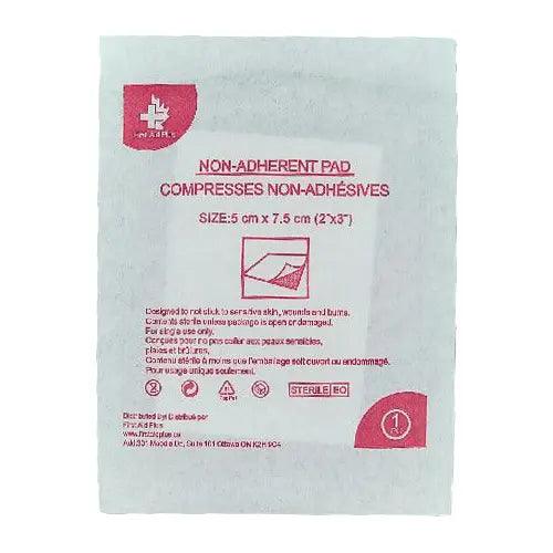 White background with Non-Adherent Dressing, 2" x 3", Non-Adherent Pad