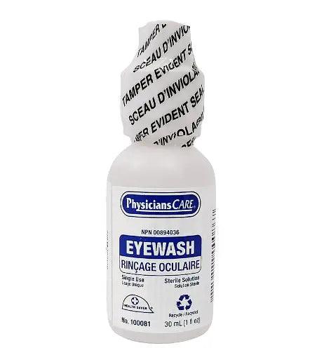 A 1 oz bottle of eye wash for care.