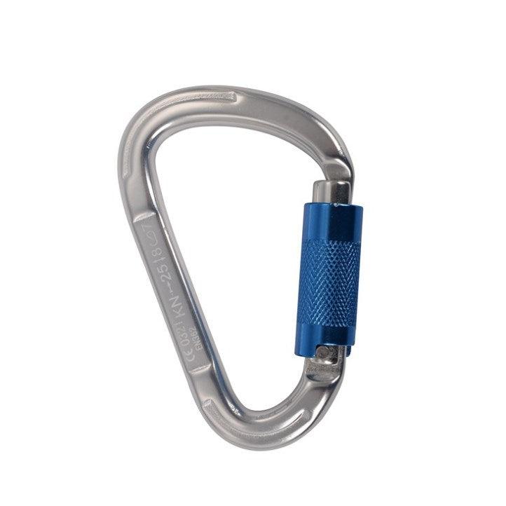 Automatic Locking Carabiner Silver/Blue