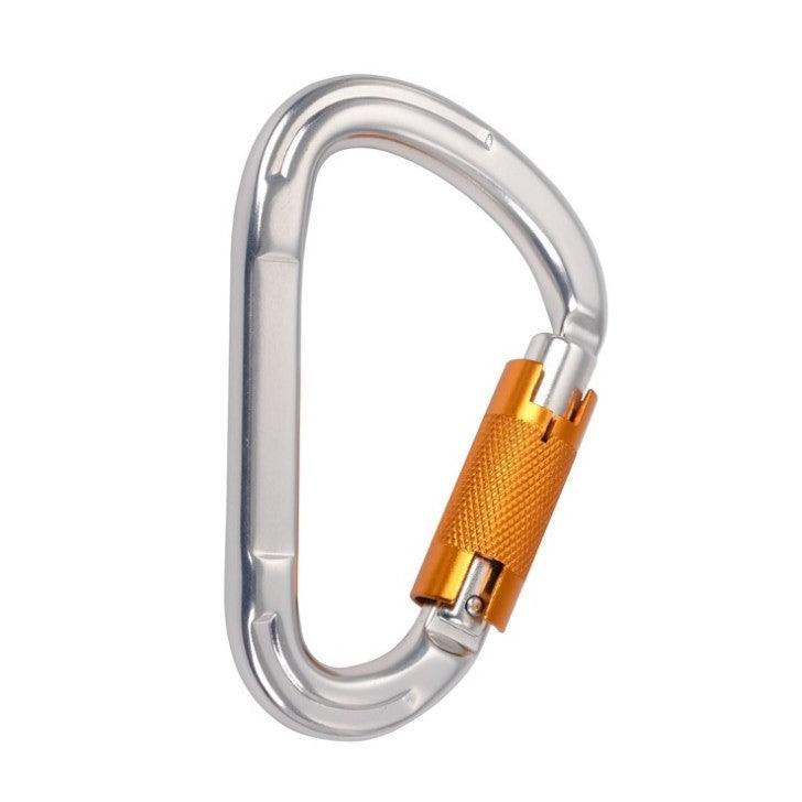 25KN D-Shape Aviation Aluminum Carabiner with Automatic Lock - First Aid Plus 