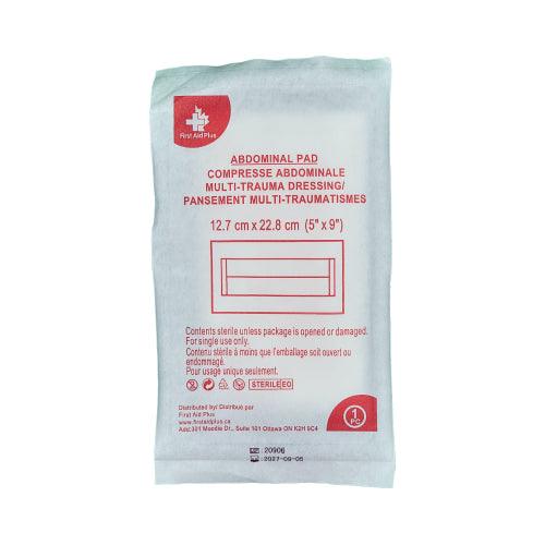 Combine Pad, 5" x 9", Abdominal Pad, Sterile - First Aid Plus