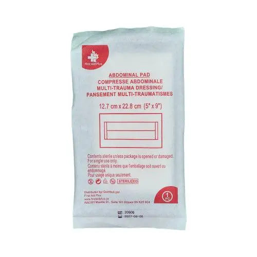 Combine Pad, 5" x 9", Abdominal Pad, Sterile - First Aid Plus