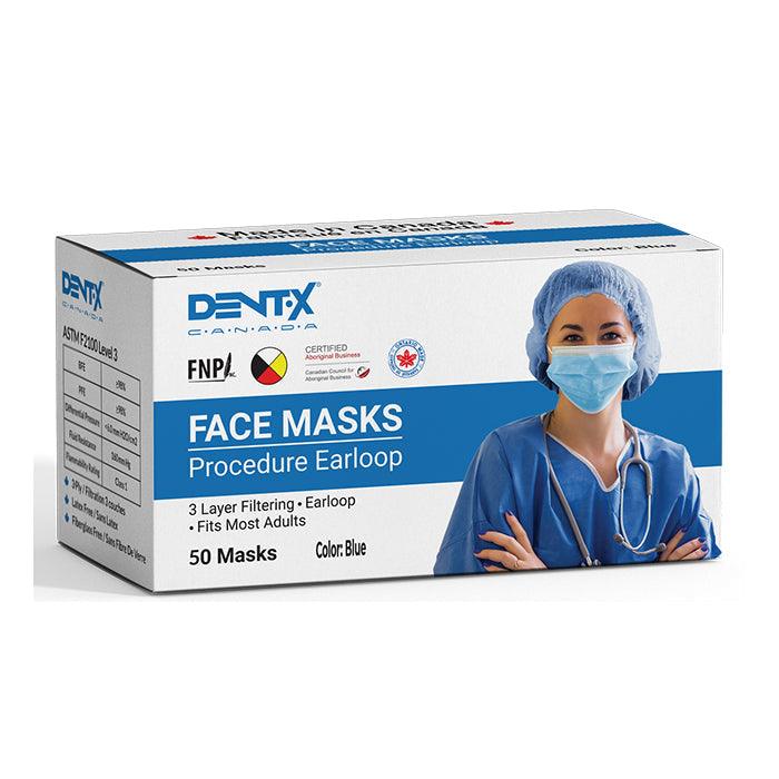 Dent-X, Medical, 3-Ply Surgical Face Masks, Level 3 (50/box) - First Aid Plus 