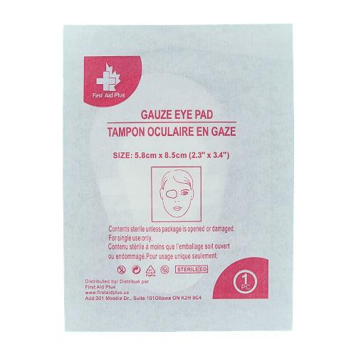 Eye Pad Dressing, Sterile, Adhesive - First Aid Plus 