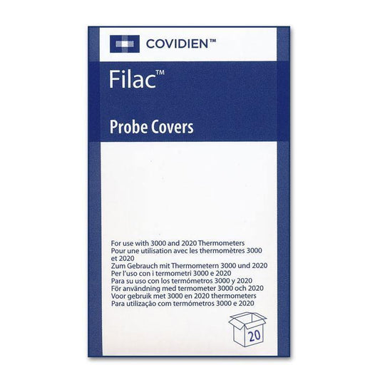 Filac 3000 EZ Medical Grade Thermometer Probe Covers, Single-use Durable Probe Covers (Box of 20) - FirstAidPlus