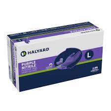 Nitrile Gloves (100/box) Halyard Purple Nitrile Powder-Free, Latex-Free - FirstAidPlus