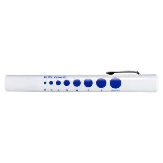 LED Torch Paramedic Pen Light Disposable with Pupil Gauge - FirstAidPlus