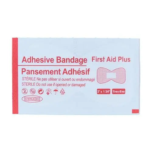 Plastic Adhesive Fingertip Bandage, 3" x 1.3/4", Butterfly Fingertip Adhesive Bandage - First Aid Plus