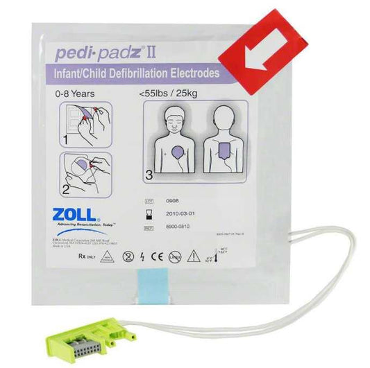 ZOLL Pedi-Padz II Pediatric Defibrillator Pads, AED Pediatric Pads - First Aid Plus 